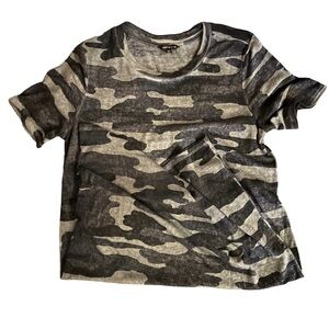 Gray Camouflage T-Shirt Dress